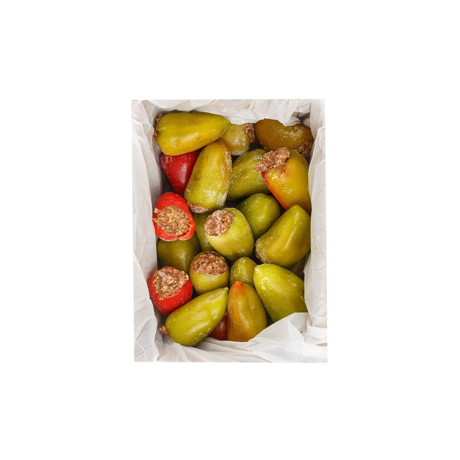 Перец фаршированный со свининой и говядиной полуфабрикат замороженный Еремино 3 кг, этикетка, купить оптом и в розницу с доставкой по москве и московской области, недорого, низкая цена